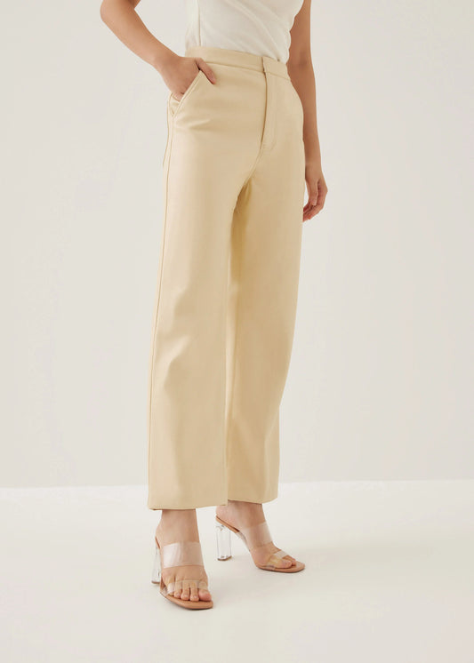 Francey Pleather Straight Leg Pants