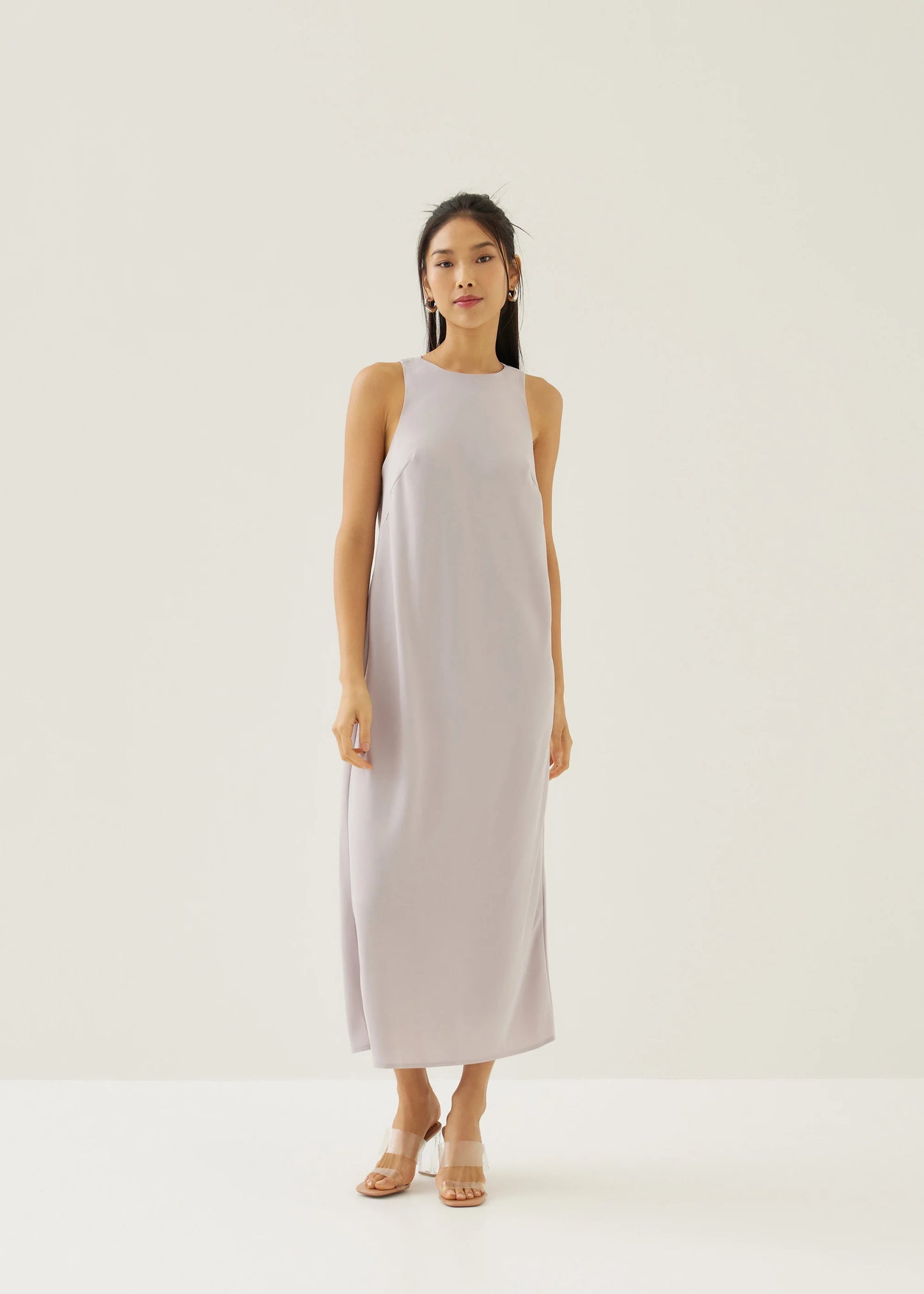 Adelle Satin Cross Back Maxi Dress