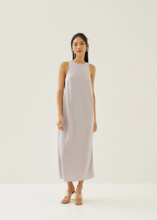 Adelle Satin Cross Back Maxi Dress