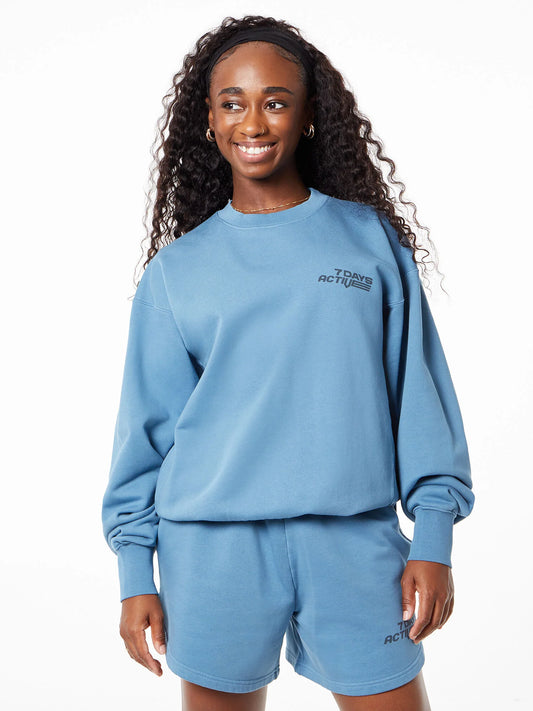 Monday Crew Neck Aegean Blue
